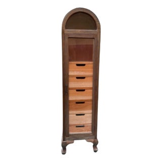 Romantic Dome-Top Glass Door Lingerie Chest For Sale