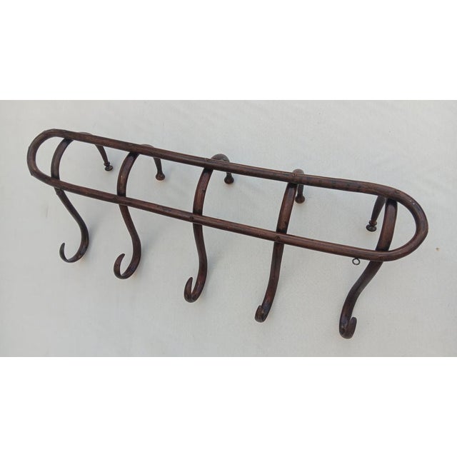 Vintage Wall Coat Rack in Bentwood, 1950s For Sale - Image 5 of 6