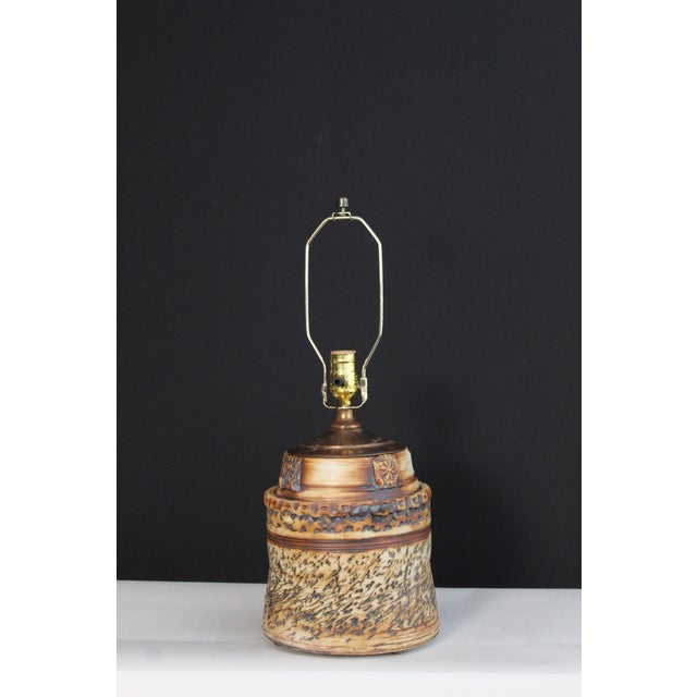 Mid 20th Century Roland Zobel Influence Ceramic Lamp For Sale - Image 10 of 13