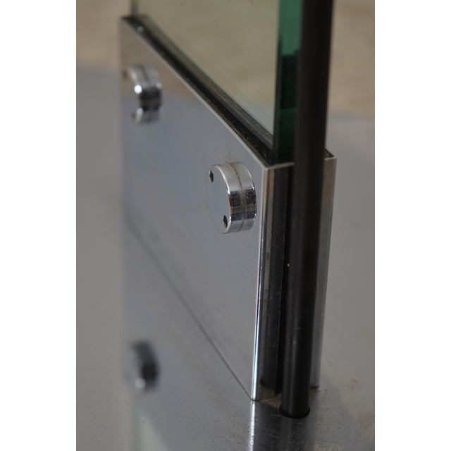 Modern Vintage Modern Style Chrome & Glass Torchier Floor Lamp For Sale - Image 3 of 7