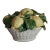 Vintage Majolica Italy Lemons in Woven Basket Centerpiece 1950's For Sale