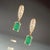 Natural Emerald Diamond Earrings 14k Yellow Gold 1.09 TCW Certified For Sale - Image 10 of 13