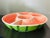 Vintage Watermelon Ceramic Chip & Dip Serving Platter – Hand-Painted Divided Summer Entertaining Tray, Fruit-Themed...