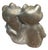 Vintage Whimsical Cast Iron Sitting Garden Frog Duo For Sale - Image 4 of 12