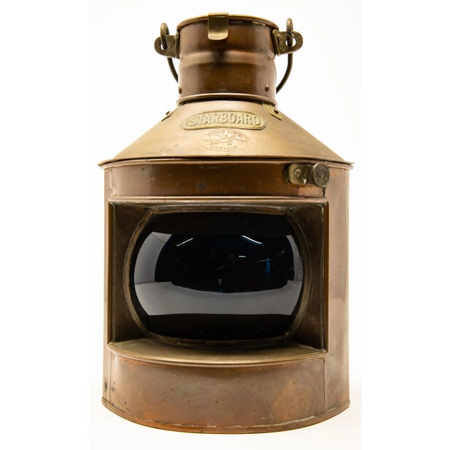 1902 Copper Starboard Ship Lantern by Tung Woo For Sale - Image 13 of 13