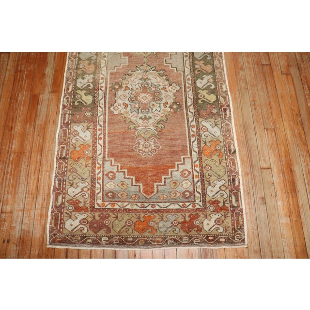 Mid 20th Century Vintage Zabihi Collection Turkish Anatolian Runner - 3'2" x 10'6" For Sale - Image 5 of 7