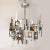 Chrome Mid-Century Modernist Eight Arm Chrome & Brass Chandelier by Gaetano Sciolari For Sale - Image 8 of 11