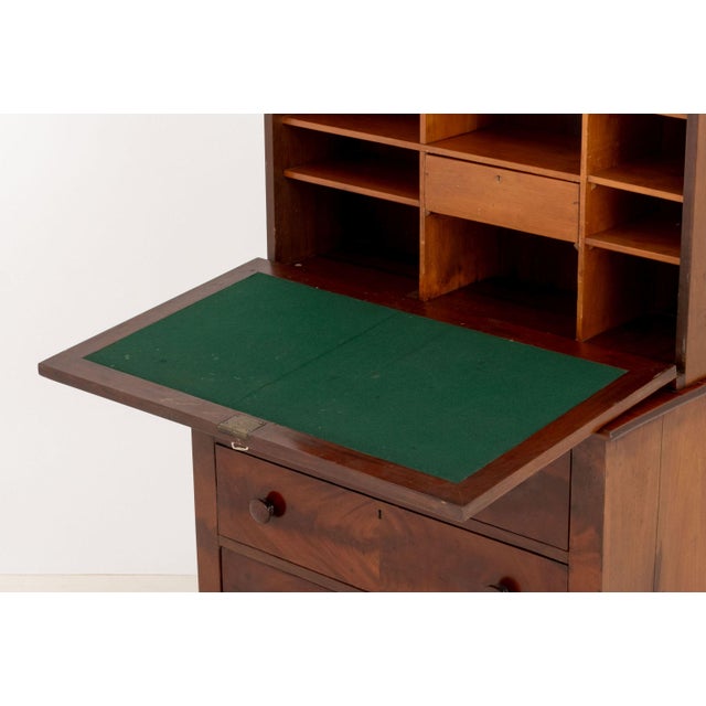 American Empire Style Flame Mahogany Secretary For Sale In New York - Image 6 of 11