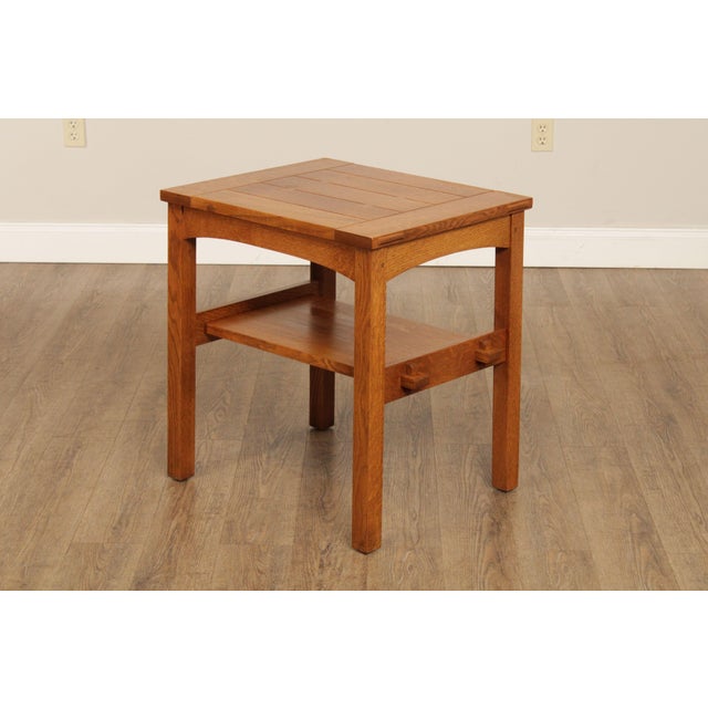 1990s Stickley Mission Collection Oak Butterfly Top End Table Chairish