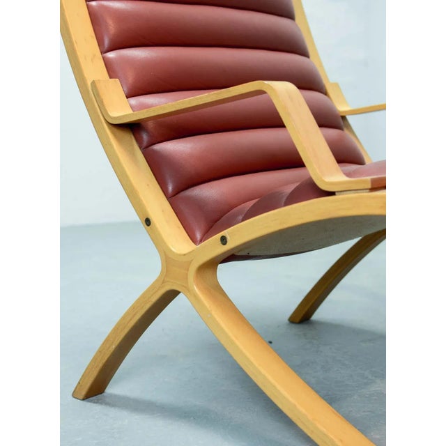 Mid-Century Danish High Back AX Lounge Chairs by Hvidt and Molgaard Nielsen for Fritz Hansen, Set of 2 For Sale - Image 10 of 17