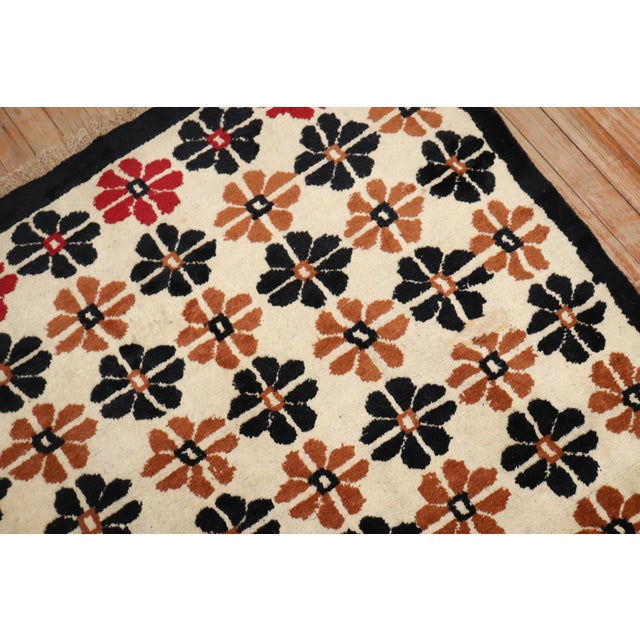 Mid 20th Century Square Tibetan Rug, 4' X 5' For Sale - Image 4 of 9