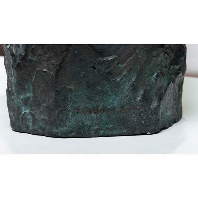 Metal Swedish Brass Statue of a Sitting Woman by Thure Thörn, 1960s For Sale - Image 7 of 10