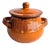 Vintage Italian Ceramic Pot With Lid and Handles For Sale