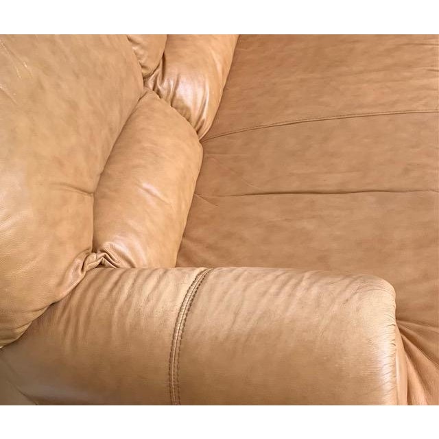 Chateau d'Ax Italian Leather 3 Seater Sofa Y2k For Sale - Image 11 of 17
