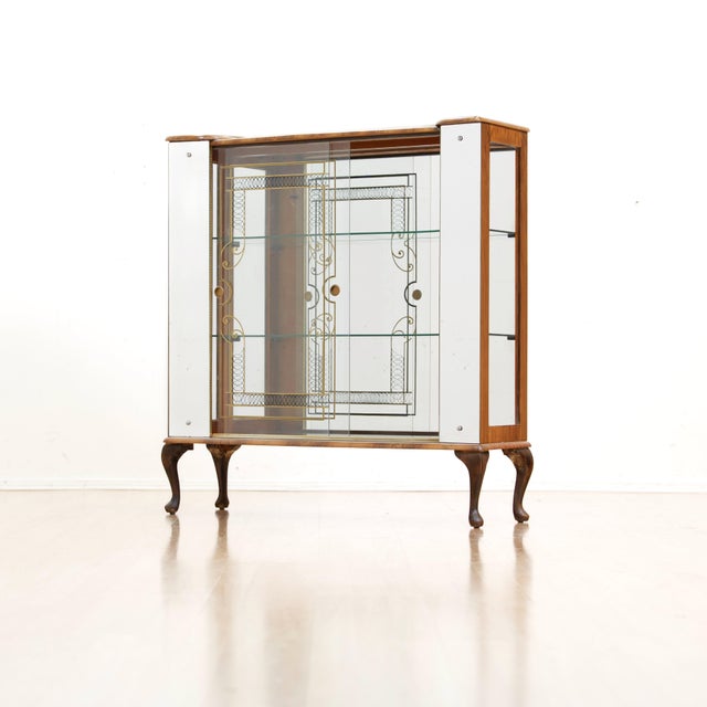 1950s Vintage 1950s Atomic Curio Display Cabinet For Sale - Image 5 of 8