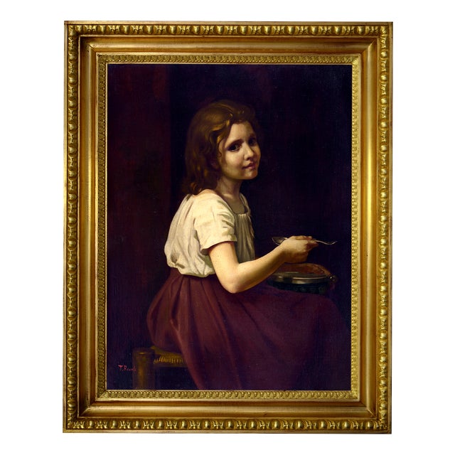 Tommaso Rivoli, Soup, 1990s, Oil Painting on Canvas, Framed For Sale