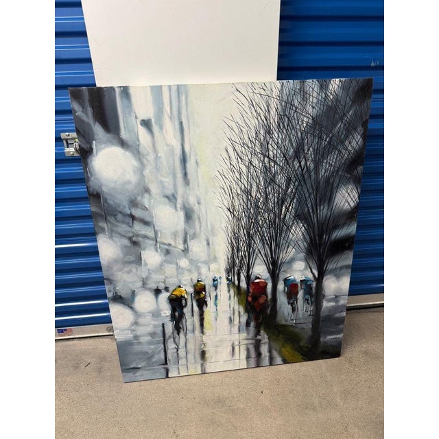 Pair of “Commuter Series” Paintings by Harold Braul For Sale - Image 4 of 7