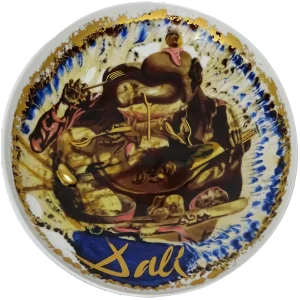 Salvador Dali, L'Assiette De Gala, Rosenthal Porcelain and Collage, 1985