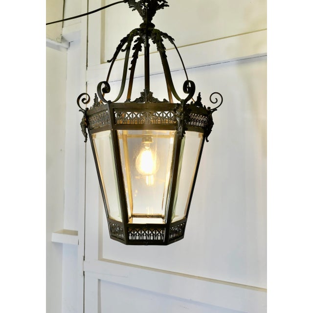 Green Man Copper Lantern For Sale - Image 11 of 12