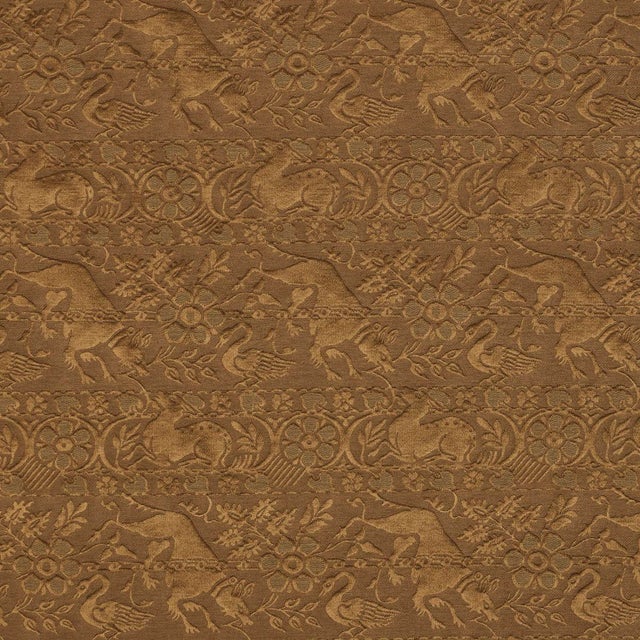 Contemporary SAMPLE - Schumacher Animali Fabric In Bronze For Sale - Image 3 of 4
