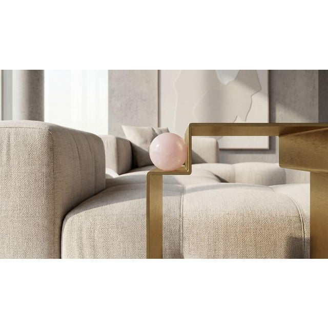 Metal Milanese Side Table by Auste Ost For Sale - Image 7 of 9