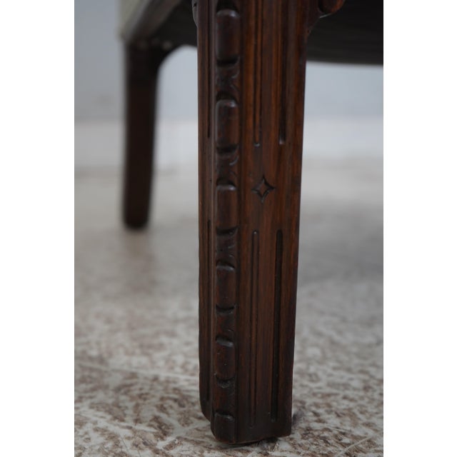 Pair of Mahogany Georgian Style Library Chairs For Sale - Image 10 of 12