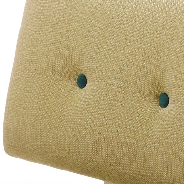 A Pair of MCM Painted and Upholstered Low Boudoir Chairs, C. 1950. For Sale - Image 4 of 6