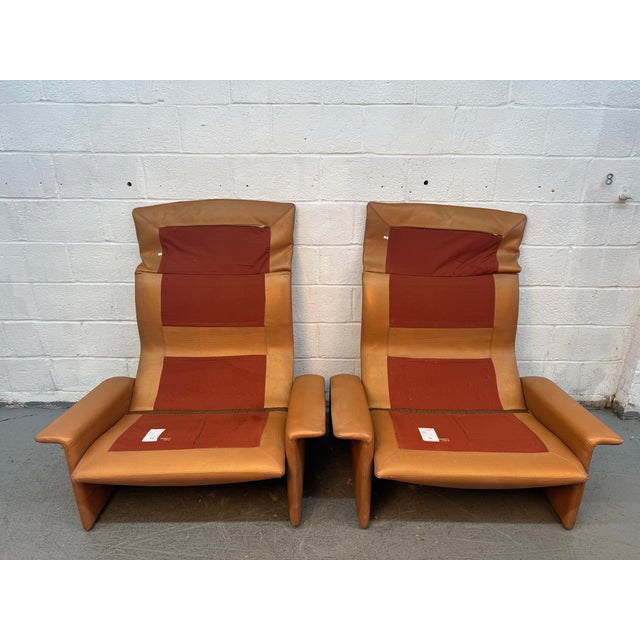 1970s Leather Lounge Chairs Designed by Giovanni Offredi for Saporiti Italia For Sale - Image 11 of 18