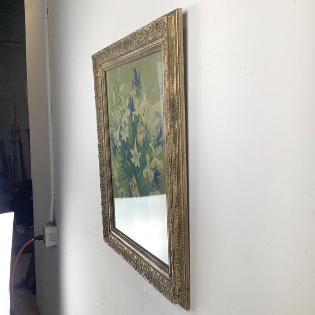 Mid-Century Modern Classic Floral Oil Painting With Bouquet in Vase and Gilt Frame For Sale - Image 3 of 12