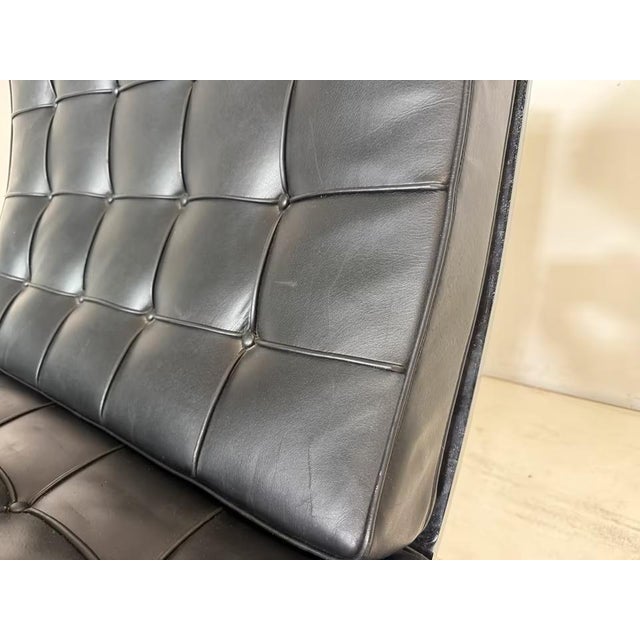 Leather Barcelona Chair by Ludwig Mies van der Rohe for Knoll Inc. For Sale - Image 5 of 16