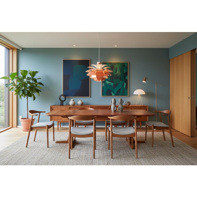 Brown Vintage Extendable Dining Table in Teak with Two Extension Leaves, 1960s For Sale - Image 8 of 13