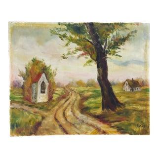 Antique Oil on Canvas Painting For Sale