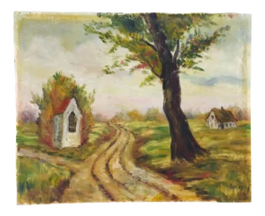 Antique Oil on Canvas Painting