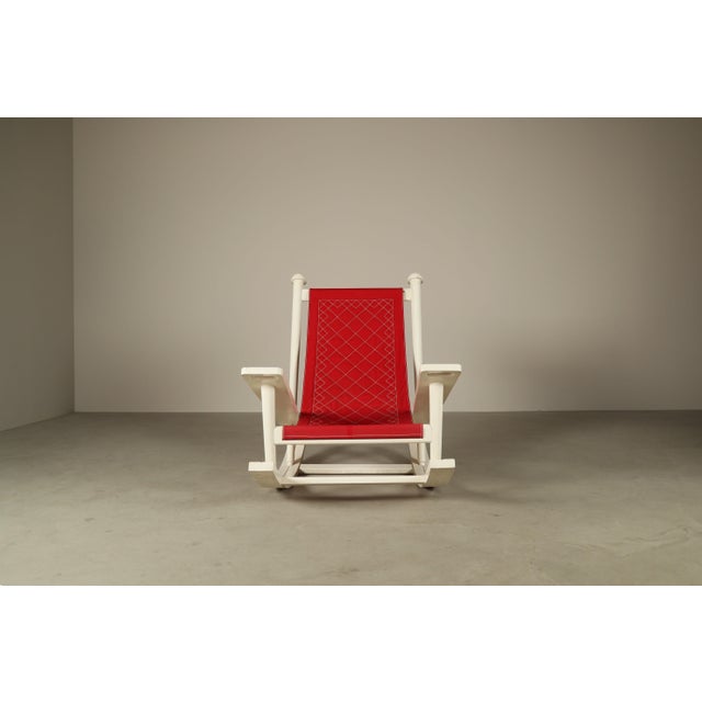 Deauville Rocking Chair by Gilles Sermadiras for Maison Et Jardin, France, 1950 For Sale - Image 13 of 16