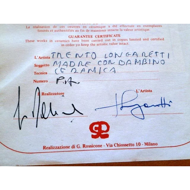 Ceramic Italian Ceramic Art Pottery Plate by Trento Longaretti for Rossicone, 1980s For Sale - Image 7 of 9