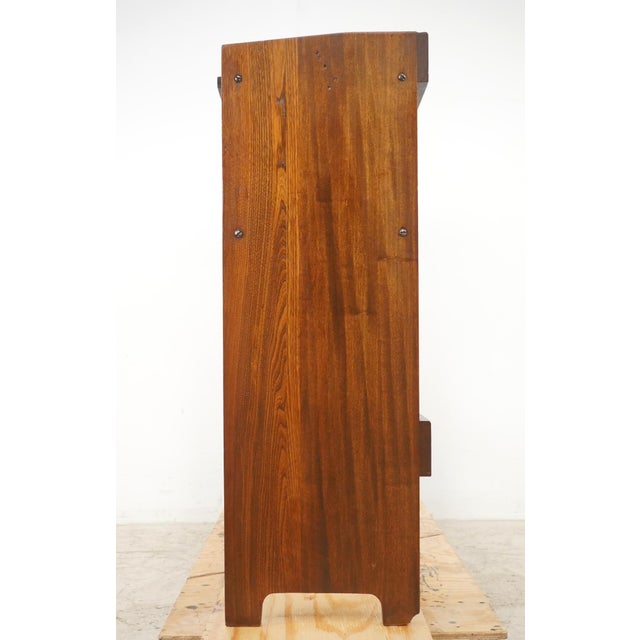 Mid Century Modern Six Drawer Oak Office Desk For Sale - Image 9 of 12