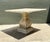 Vintage Square Stone Top Pedestal Dining Table For Sale In West Palm - Image 6 of 15
