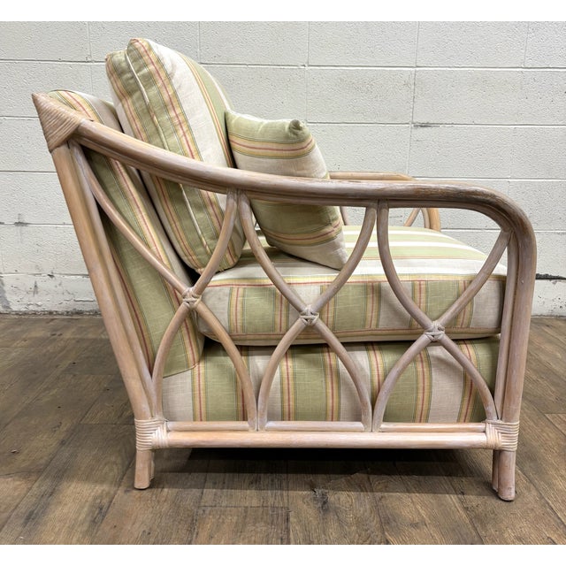 Mid 20th Century Vintage MCM Style Organic Coastal Rattan Bamboo Chair For Sale - Image 5 of 12