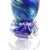 Ron Mynatt Blue Striped Art Glass Perfume Bottle For Sale - Image 4 of 7