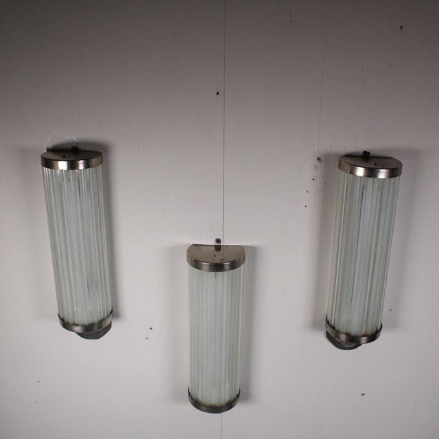 Metal Art Deco Style Wall Light, 1930s For Sale - Image 7 of 18