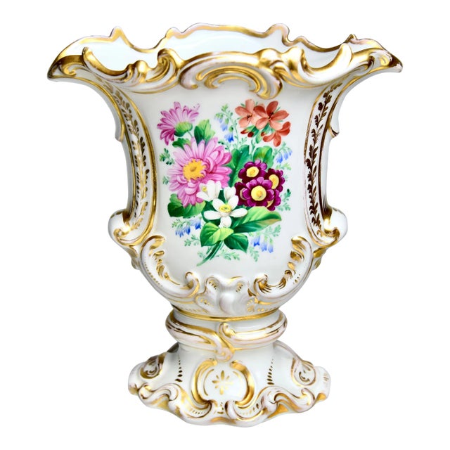 19th Century Rococo Revival Painted KPM Berlin Porcelain Vase For Sale