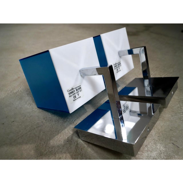 Postmodern 1990’s Postmodern Italian Fontana Arte Chrome & Lucite Sconces - A Pair For Sale - Image 3 of 12