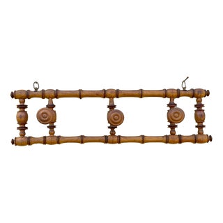 Vintage Wall Mount Coat Rack with Swivel Arms, 1890s For Sale