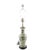 Mid Century Chinese Porcelain White & Green Vase mounted as a lamp on carved wood base. Measurements for Lamp are...