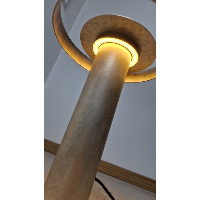 Mod Circle Table Lamp in Silver Metal by Massimo Tonnettos for Venicem For Sale - Image 10 of 14