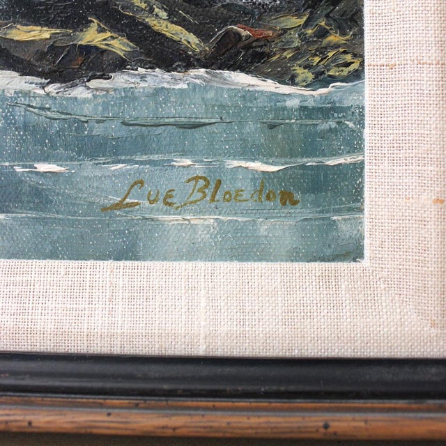 Vintage MidCentury Modern Ocean Scene Oil Painting Chairish