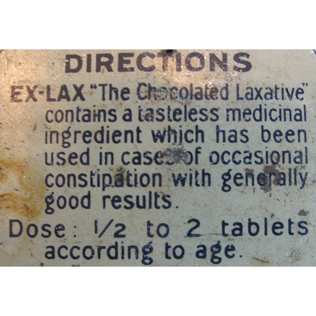 Vintage Silver Ex Lax Tin For Sale - Image 5 of 5