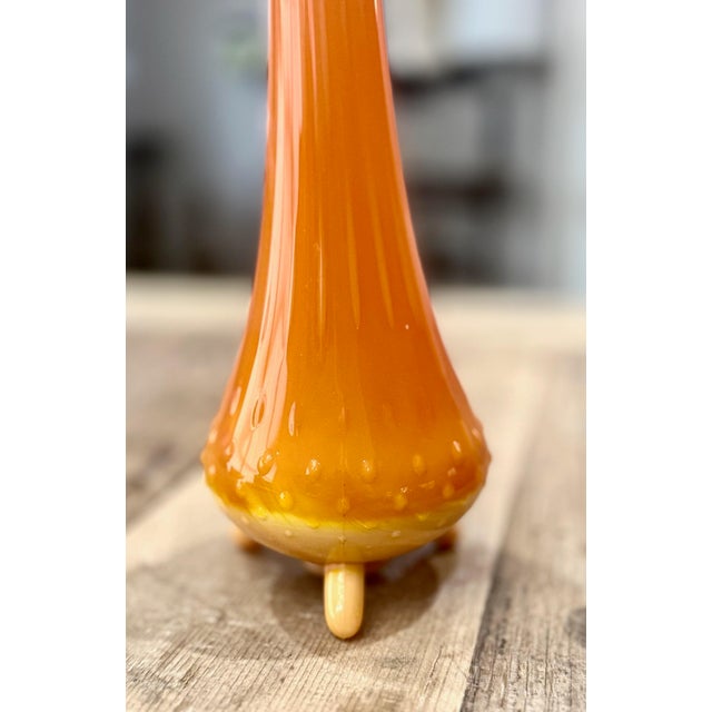 Vintage Le Smith Bittersweet Vase 3-Toed Nubby Base Great Mouth - 18"Tall For Sale In New York - Image 6 of 9