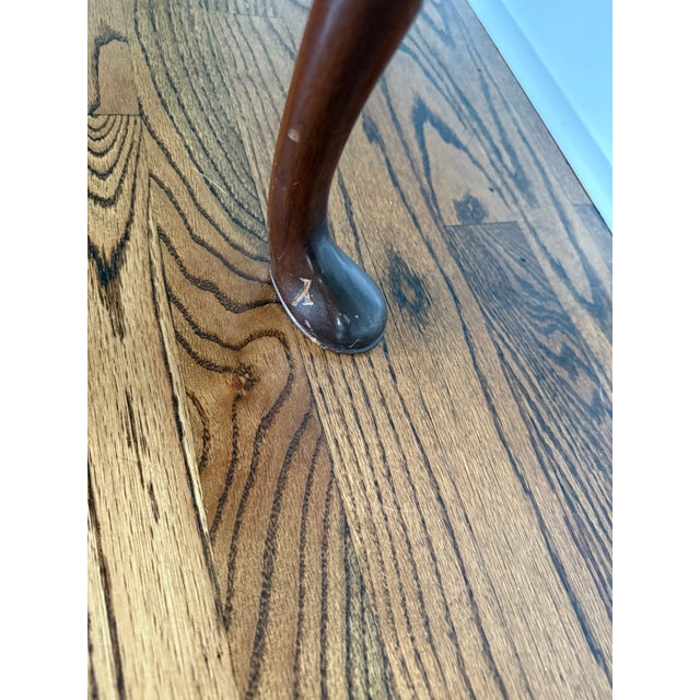 Wood Antique Side Table Handmade by Charak Furniture in 1930 For Sale - Image 7 of 10
