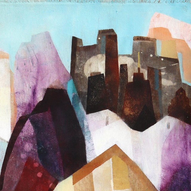 Contemporary Manhattan Sunlight - Original Contemporary New York Cityscape Acrylic Painting on Canvas by Maria C Bernhardsson For Sale - Image 3 of 7